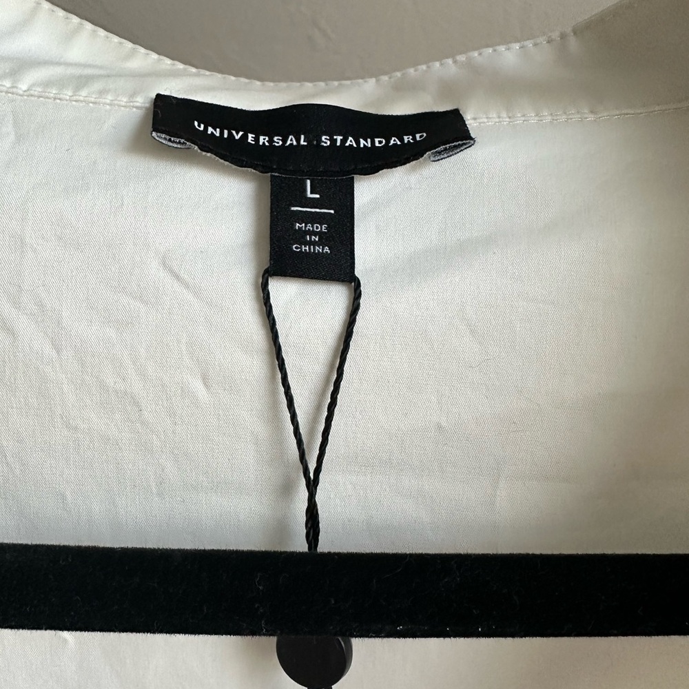 Universal Standard White Button Down Blouse NWT - image 3